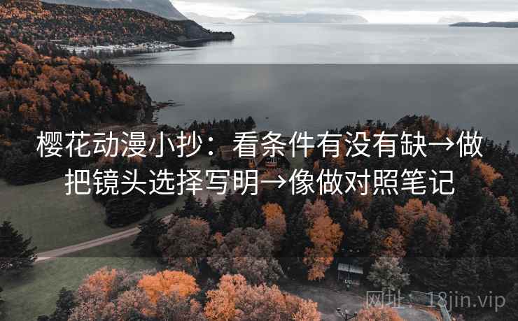 樱花动漫小抄:看条件有没有缺→做把镜头选择写明→像做对照笔记 樱花动漫小抄:看条件有没有缺→做把镜头选择写明→像做对照笔记